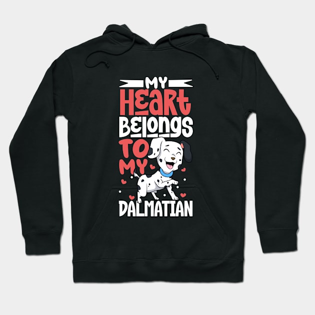 My heart belongs to my Dalmatian Hoodie by Modern Medieval Design